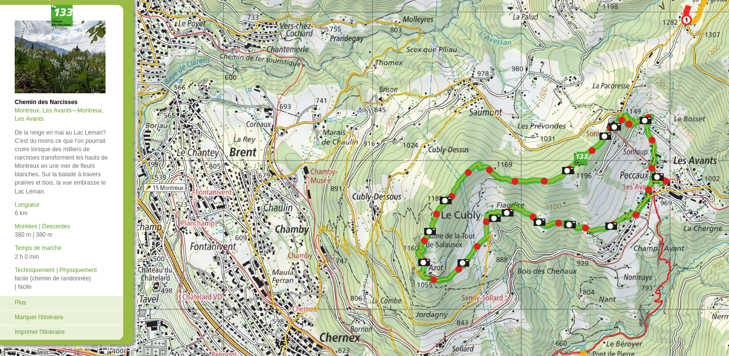 Hiking route